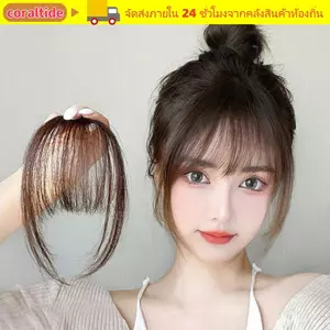 CORALTIDE Mini Fake Bangs, Tổng Hợp Đen Nâu Không Khí Nổ Tóc, Dành Cho Bé Gái Nữ Tóc Nối Dài