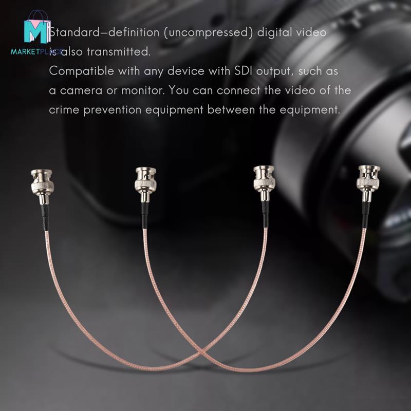 2 Chiếc 3G HD SDI BNC 30cm 75 Ohm cho máy ảnh, thiết bị video, hỗ trợ HD-SDI 4K 8K
