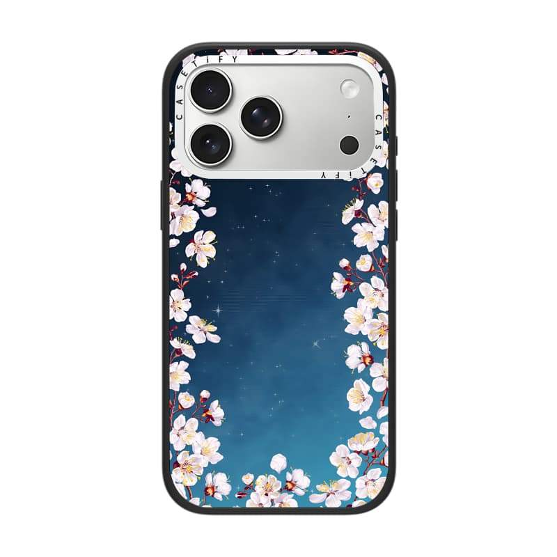 CASECASE X Night Sakura Ốp Lưng Máy Ảnh Trắng Vòng Phiên Bản Mờ Đen Cứng Hút Từ Tính Tác Động Dành Cho Apple IPhone 13 14 15 16 17 Pro Max Air Plus Có Hộp