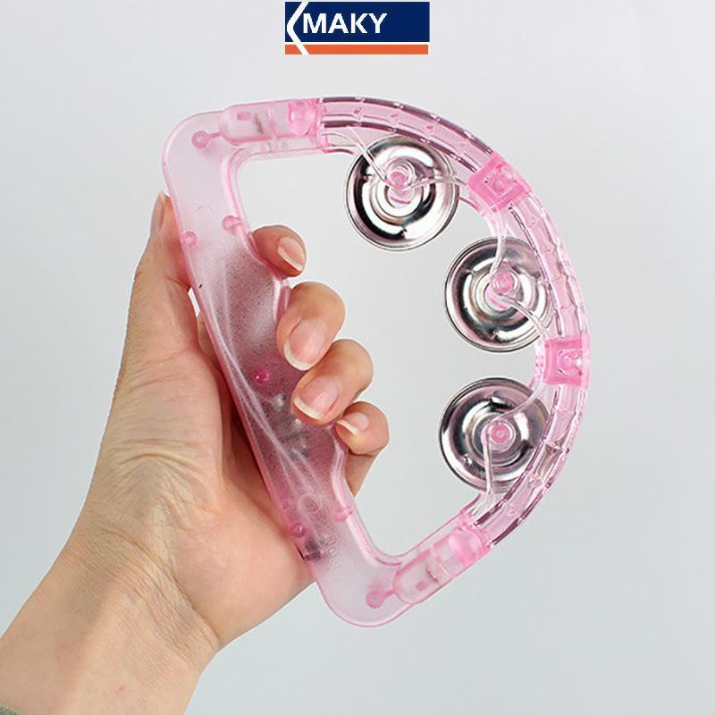 MAKY Đèn LED Sáng Lên Đồ Chơi Cảm Giác Nhấp Nháy Tambourine Nhạc Cụ Lắc Đảng Bầu Không Khí Đồ Chơi Trẻ Em Màu Ngẫu Nhiên VN