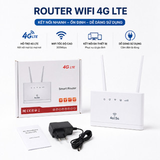 Bền Bỉ Bộ Phát Wifi Từ Sim 4g/5g LTE 4G CPE Tốc độ 300Mbps 3 Cổng Lan,Kết Nối 32 Thiết Bị, Lắp Thẻ SIM để Sử Dụng WIFI