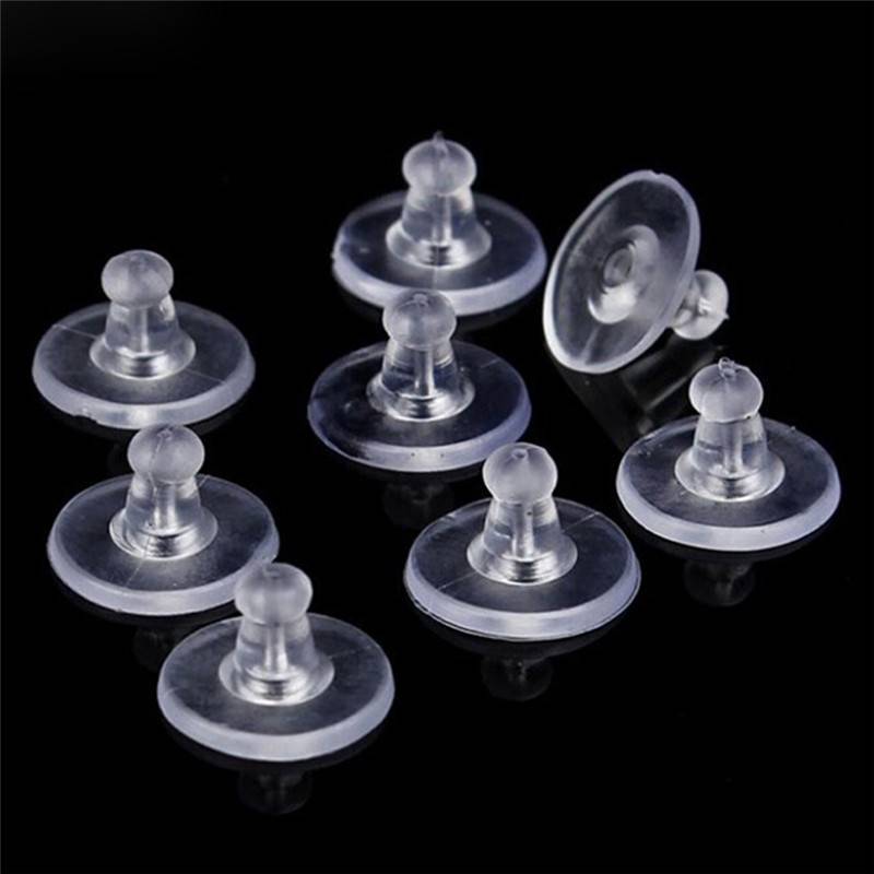 PNPIA- 50 Chiếc Bông Tai Cao Su Hạng Nặng Bas Tay Giá Đỡ Nút Chặn Đai Ốc Mềm Silicone