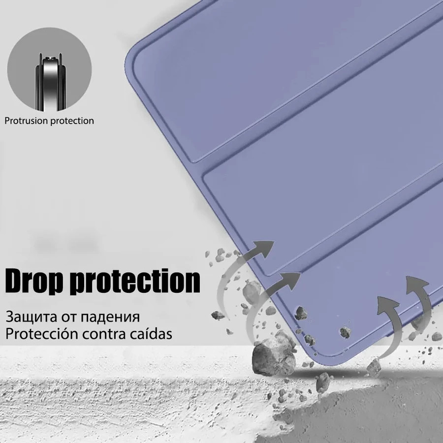 Ốp Lưng Cho Xiaomi Redmi Pad 2 SE 9.7 Inch 2026 Redmi Pad 2 9.7 Inch 2026 Mềm TPU Cảm Giác Da Đánh Thức Ốp Lưng TPU Mềm Chống Sốc Ba Lần Gấp Đứng Vỏ Lật Máy Tính Bảng
