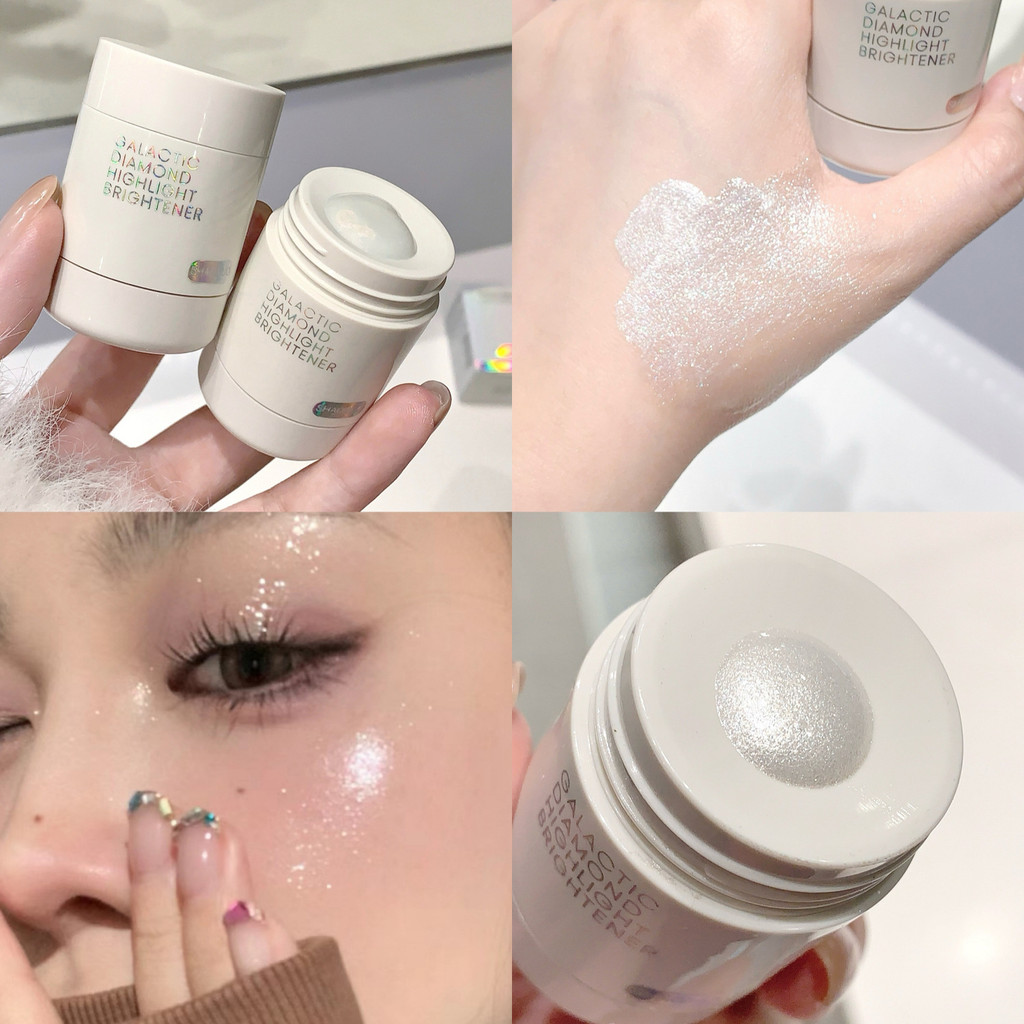 SHAQINUO Chất lỏng làm sáng độ bóng cao, Phấn mắt ngọc trai nổ, Phấn mắt ngọc trai mịn làm sáng