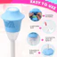 < Pluscloth > Máy bong bóng tự động có chân đế, nhạc đèn ngủ – Máy tạo bong bóng dọc ngoài trời cho đám cưới, sinh nhật, dã ngoại, cắm trại, tiệc tùng – Đồ chơi trẻ em vui nhộn cho Đông Nam A
