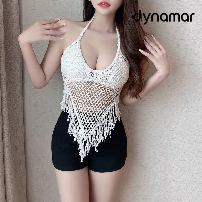 【dynamar】Áo crop top gợi cảm hở eo, bikini đi biển