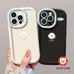 Đối với iphone15promax xsmax 15 13 14plus14plus Lucky Duck 13pro Puff 12 11xr7 8p chống sốc silicone trường hợp bảo vệ