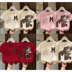 Áo Phông HỌA TIẾT CHUỘT MICKY CHỮ M QC56 K.Kid Áo Thun Chất Cotton Mềm Mát Size 8-20kg M99
