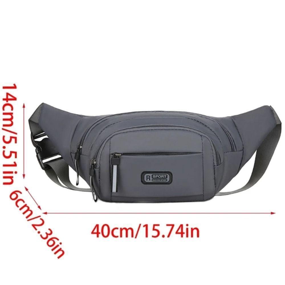 Túi Đeo Thắt Lưng Nam Đa Chức Năng Chống Thấm Nước Vải Nylon Đeo Chéo Chạy Bộ Thể Thao Ngoài Trời