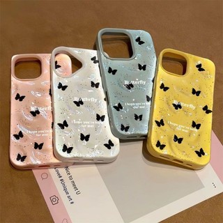 Thời Trang 3D Họa Tiết Nhăn Mực Bắn Họa Tiết Bướm Đen Dành Cho Realme C63 C65S C55 C53 C51 NFC Note 50 C35 C33 C30 C25 C25S C21Y C25Y C21 Vỏ Kẹo Mềm