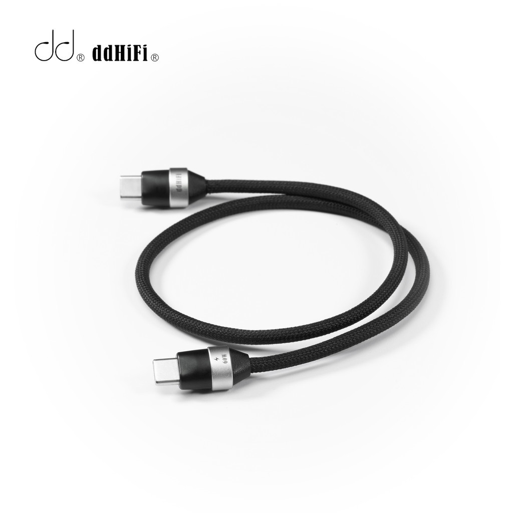 Cáp sạc nhanh DdHiFi DD PC02-Đen 60W PD, Cáp USB-C nhẹ có vỏ hợp kim nhôm, Chiều dài 40cm / 120cm