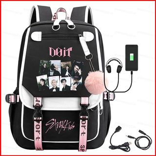 Ba lô trẻ em lạc lối cho học sinh Công suất lớn In nhẹ SKZ IT TAPE DO IT School Bag