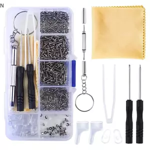 NS 500 Chiếc Kính Mắt Kính Chống Nắng Bộ Dụng Cụ Sửa Chữa Có Ốc Vít Miếng Đệm Mũi Tua Vít Hạt Các Bộ Phận Quang Học Các Loại NS