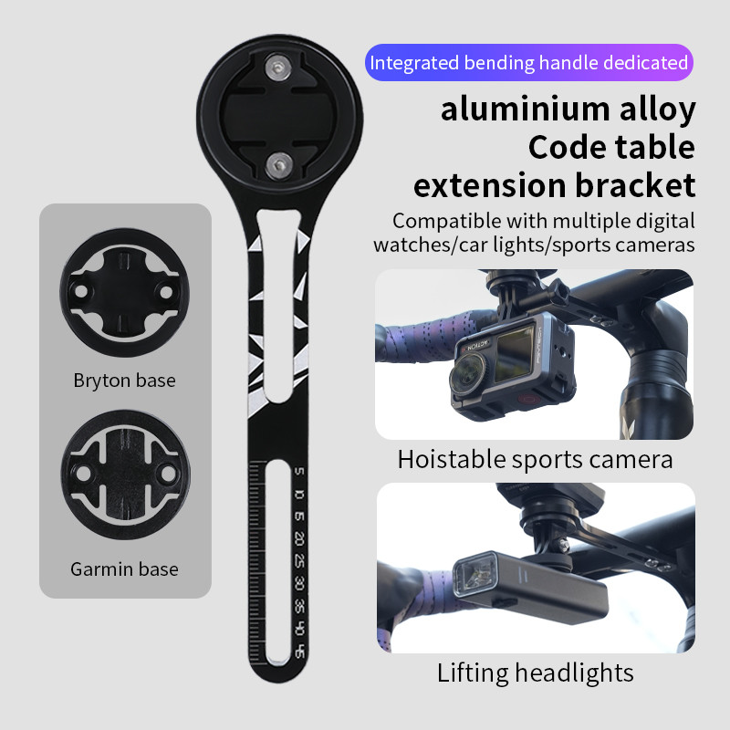 Xe Đạp Tích Hợp Tay Cầm Giá Đỡ Máy Tính Cho Garmin Bryton Wahoo Xe Đạp Đường Bộ Đồng Hồ Tốc Độ Đèn Pha Sợi Carbon Gắn Chân Đế