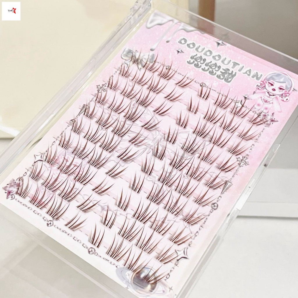 Lông mi giả bằng sợi nâu Khối lượng tự nhiên C Curl 7-12mm Mix Lông mi mềm thủ công cho bữa tiệc hàng ngày
