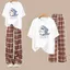 Bộ quần dài caro đỏ + và áo phông unisex hình cá mập freesize - chang3158