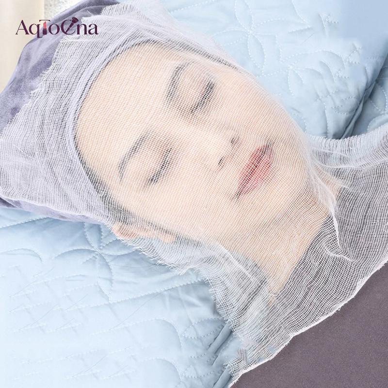 AqToCna 50 / 100 Cái Cotton Nguyên Chất Mềm Mại Thẩm Mỹ Viện Áp Dụng Mặt nạ Mềm Làm Đẹp Gạc Blo Mặt nạ dùng một lần Mặt nạ đặc biệt Chăm sóc da mặt AqToCna