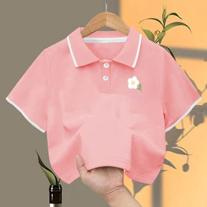 Áo Sơ Mi Polo Trẻ Em In Hoa Cúc Tay Ngắn Thường Ngày Hàng Ngày Mặc Thường Ngày Bé Gái