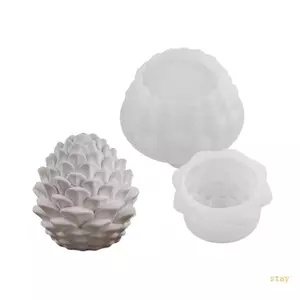 Bộ Khuôn Silicon Hìnhpinecone Độc Đáo Với Nắp Gồm Hộp Nhựa Cho Thủ Công