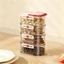 Hộp đựng gia vị JUNYUE88US, Hộp đựng kín chống ẩm có thể xếp chồng lên nhau, Bình gia vị có nắp gập dung tích lớn bằng nhựa đa năng cho gừng