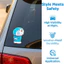 Bộ 6 miếng dán phản quang hình hoạt hình dễ thương, decal trang trí mũ bảo hiểm sáng tạo cho xe điện