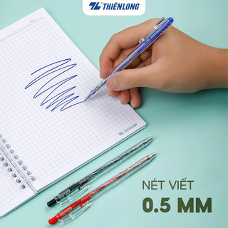Hộp 20 Cây Bút Bi Thiên Long TL-089 0.5mm – Viết Êm, Nét Nhỏ, Mực Đều