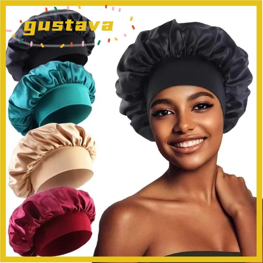 GUSTAVA Nữ Bonnet, Mũ Ban Nhạc Co Giãn Ngủ Bonets, Thời Trang Tóc Lụa Bonnet Chăm Sóc Tóc