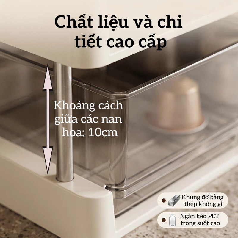 Kệ Đựng Đồ Đa Năng Nhiều Tầng Có Ngăn Kéo – Tối Giản, Dung Tích Lớn, Sắp Xếp Bàn Học & Đồ Chơi Phòng Trẻ Gọn Gàng