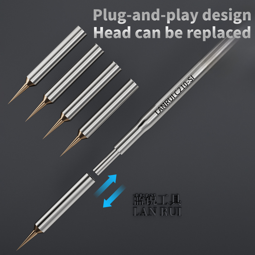 LANRUI S01 Kim Tốc Độ C210 SI Hàn Đầu Sắt Với 5 Kim Siêu Sắc Cho Bo Mạch Chủ Di Động Hàn Đầu Dụng Cụ Sửa Chữa
