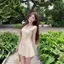 Đầm nữ dệt kim Hàn Quốc, kiểu chữ A không tay, retro và thanh lịch