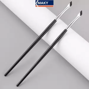 MAKY Nâng Cấp Lưỡi Dao Bút Kẻ Mắt Bàn Chải Siêu Mỏng Góc Mịn Phẳng Lông Mày Dưới Mắt Nơi Cọ Trang Điểm Chi Tiết Chính Xác Bàn Chải VN