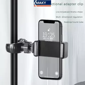 MAKY Điện Thoại Braet Di Động Di Động Hỗ Trợ Kẹp Cho Tất Cả Điện Thoại Thông Minh Giá Đỡ Điện Thoại Gắn Chân Đế Micro Đứng Gắn Chân Máy VN