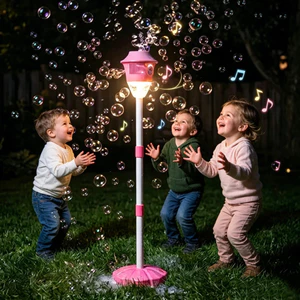 < Pluscloth > Máy tạo bong bóng dọc 46 Inch dành cho trẻ em có thể điều chỉnh độ cao hoạt động bằng pin Máy tạo bong bóng ngoài trời Đèn nhạc hoàn hảo cho quà tặng tiệc sinh nhật của trẻ mới biết đi có thể điều chỉnh