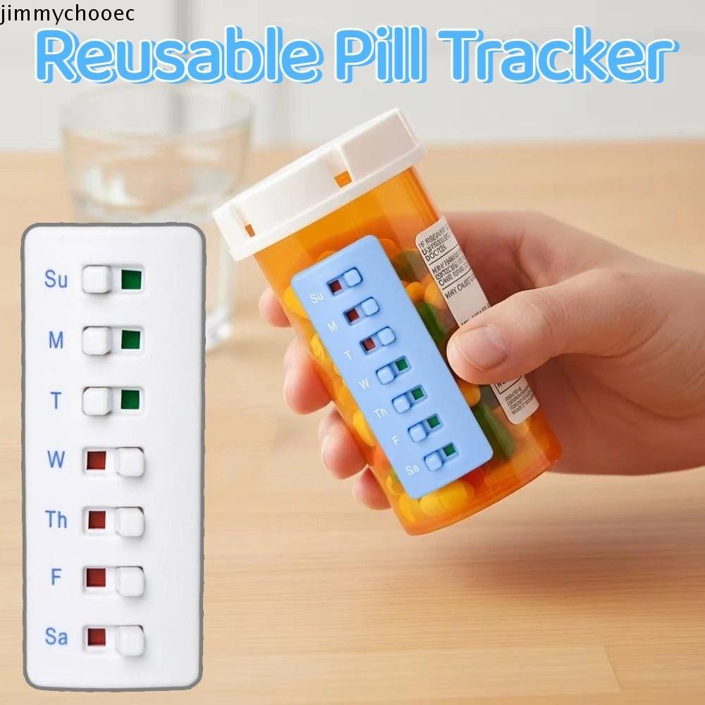 Nhắc nhở JIMMYCHOOEC, thiết kế chống trượt, lưng cong, chỉ báo mã màu, bền, máy theo dõi thuốc di động / vitamin / thú cưng