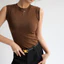 Áovest yếm nữ bằng cotton cổ tròn, nhiều màu sắc, thiết kế không tay