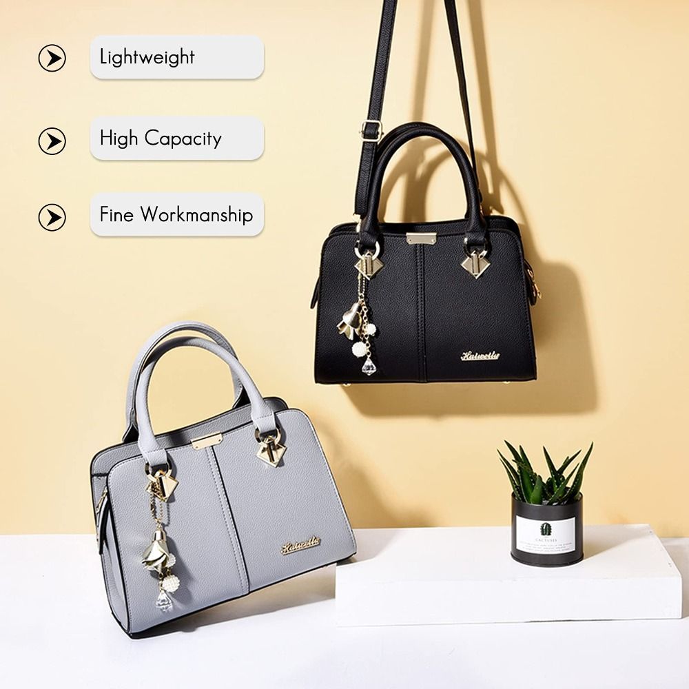 Túi xách nữ HOBBYIN Tote, Túi xách nữ đa năng dung tích lớn, Túi đeo vai cầm tay bằng da PU cổ điển Du lịch