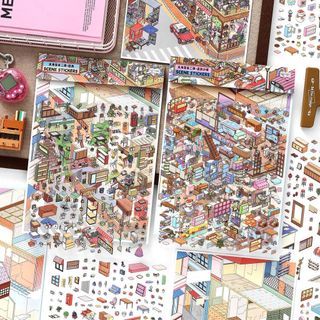 PaperMore Góc Lớn 2.0 Kích Thước Lớn Cảnh Quan Dán Góc Lớn Thứ Hai Bom Sinh Viên Vui Vẻ Sổ Tay diy Đồ Chơi Dán