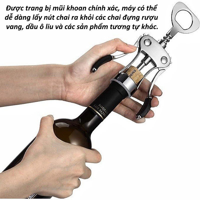 dụng cụ khui rượu vang hợp kim kẽm bền chắc chống ăn mòn đa năng mở nắp chai bia quà tặng gia đình