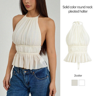 Nova-Áo Tank Top Plain Ren Up Ruched Tank Top dành cho nữ
