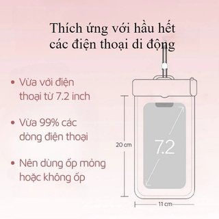 Túi đựng điện thoại chống nước IPX8 Màn hình cảm ứng Tương thích PVC bền ABS để lặn biển Du lịch
