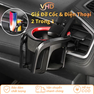 Giá Đỡ 2 Trong 1 Cho Xe Hơi – Để Được Cốc & Điện Thoại, Thiết Kế Gọn, Chống Rung Tốt, Tiện Lợi Mọi Hành Trình