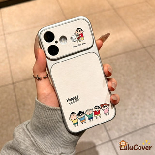 Ốp Da PU Crayon Shin-chan Phong Cách Hàn Quốc Cửa Sổ Lớn Cho Honor X9D X9C Smart X9B X9A X8D X8C X8B X8A X7D X7C X7B X7A X7 X6D X6S X6C X6B X6A X6 5G 4G Vỏ Thẩm Mỹ Hoạt Hình