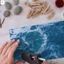 Giấy lưu niệm sóng đại dương 24 chiếc 30x30cm cho tạp chí DIY Craft Decor