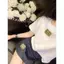 Bộ đồ hai mảnh cotton nguyên chất dành cho nữ, áo thun trắng thêu chữ và váy chữ A ngắn tay, phù hợp mùa hè