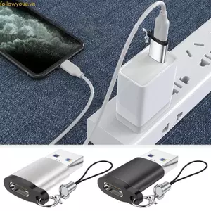 Fol Ngắn USB Loại C Thiết Bị Nữ Sang USB3 0 Nam Sạc Adapter Đầu Nối Sạc