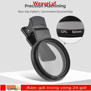 Ống kính điện thoại di động kẹp WEAVELYF, Bộ lọc ống kính phân cực tròn 52mm chống phản chiếu, Bộ lọc CPL di động Ống kính máy ảnh
