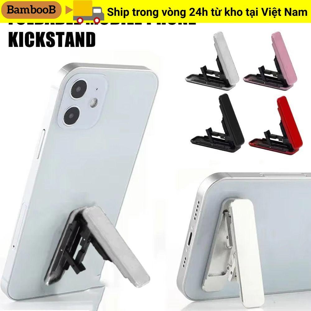 Giá đỡ điện thoại di động BAMBOOB, Giá đỡ điện thoại có thể gập lại siêu mỏng, Giá đỡ điện thoại di động màu đen bạc đỏ hồng bằng nhựa để bàn