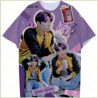 PS2 BTS DECO KIT SPOT Áo Thun Nữ Tay Ngắn Bé Gái Đồ Họa Thời Trang Nữ Tee Áo Sơ Mi Plus Size JIMIN SUGA V RM JIN