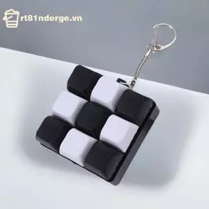 Ge Nút Keycap Fidget Móc Khóa 9 Phím Bàn Phím Đàn Áp Đồ Chơi DIY Bàn Phím Móc Khóa Đồ Chơi Dành Cho Người Lớn Quà Tặng Để Giảm Thời Gian n