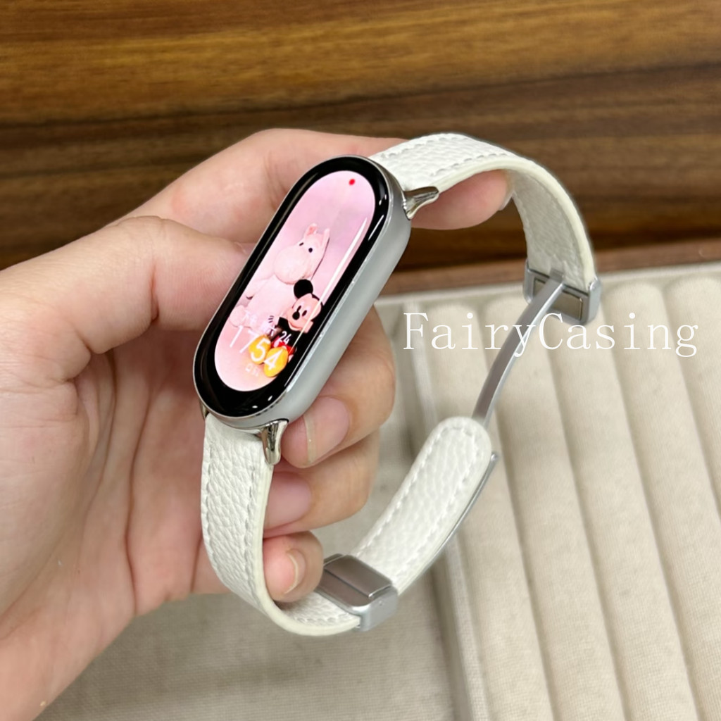 Vải thiều Da Cho Xiaomi Band 10 9 8 Dây Đeo Thiết Kế Mới Vòng Tay Cho Xiaomi Band 10pro 9pro NFC Dây Đeo Tay Phụ Kiện